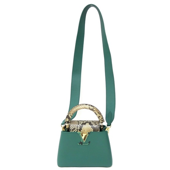 Louis Vuitton Handbags - Louis Vuitton Capucines Green Python Leather Bag Shoulder